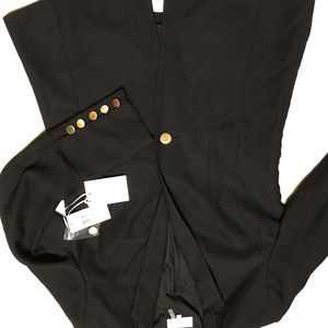 1.State black professional gold button blazer!